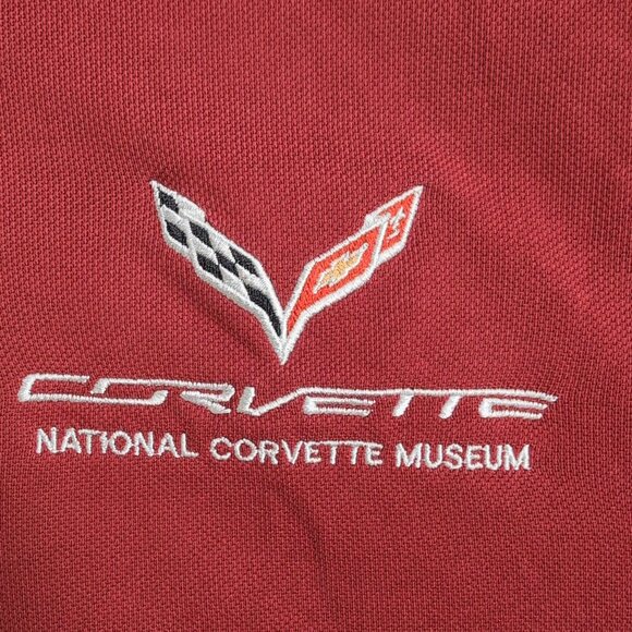 Corvette National Museum Cutter & Buck Men's Maroon Short Sleeve Polo, Large - Picture 3 of 7
